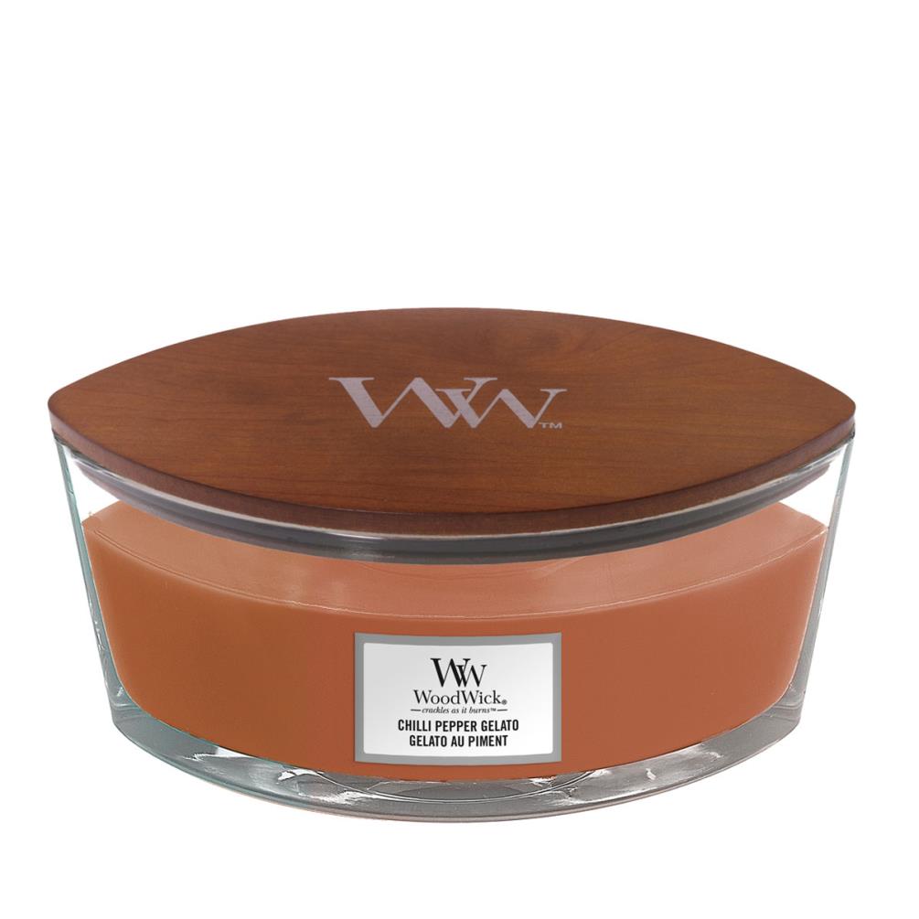 WoodWick Chilli Pepper Gelato HearthWick Ellipse Jar Candle £20.99